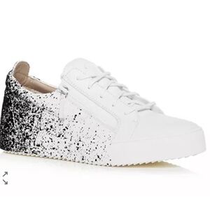 Giuseppe Zanotti Frankie Spray Men’s Leather Sneakers black&white size 45